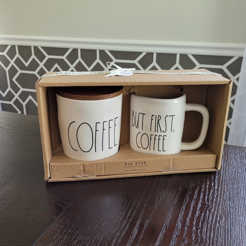 Rae Dunn COFFEE Canister & Mug Set ☕ 😍